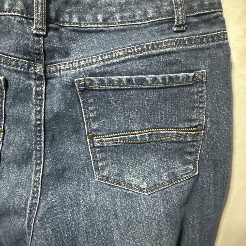 Bandolino Mandie Straight Leg Jeans Dark Wash Denim Blue Womens Size 6S